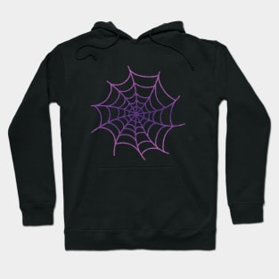 Purple Glittery Spider's Web Hoodie